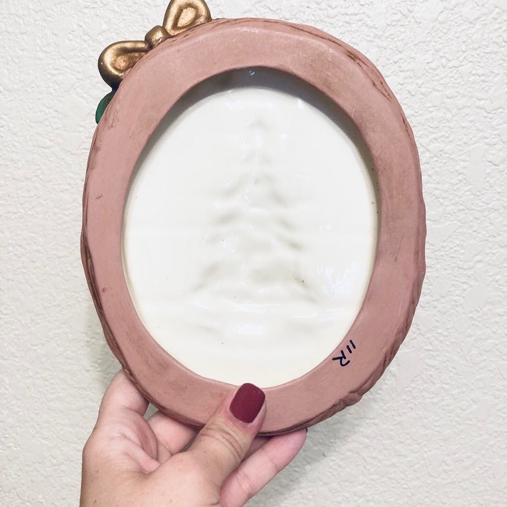 Vintage christmas ceramic Christmas tree wall hanging plaque - Picture 7 of 8